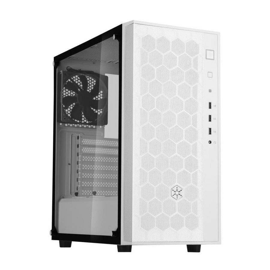 SilverStone Fara R1 V2 White ATX Case TG Panel No PSU