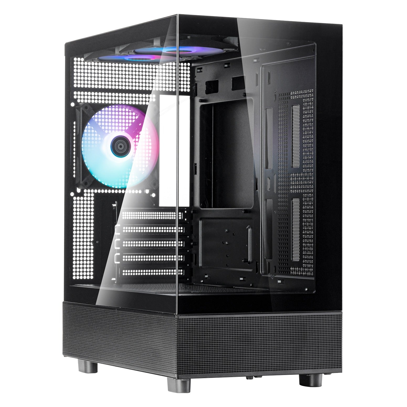 SilverStone LD04 Black Micro ATX Case Tempered Glass Panel NO PSU