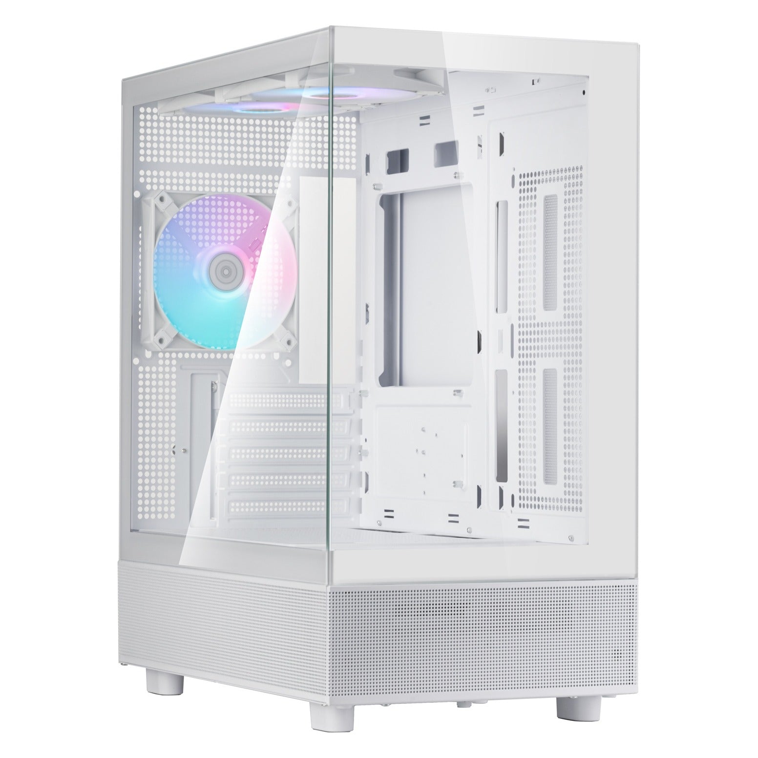 SilverStone LD04 White Micro ATX Case Tempered Glass Panel NO PSU