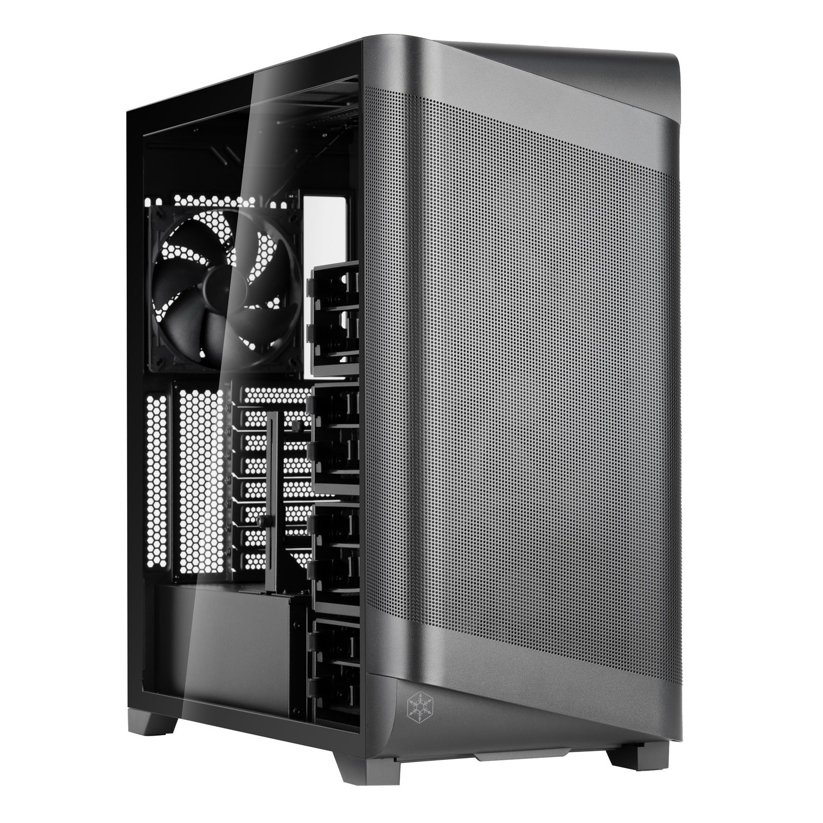 SilverStone SETA A2 Black ATX Case Tempered Glass Side Window No PSU