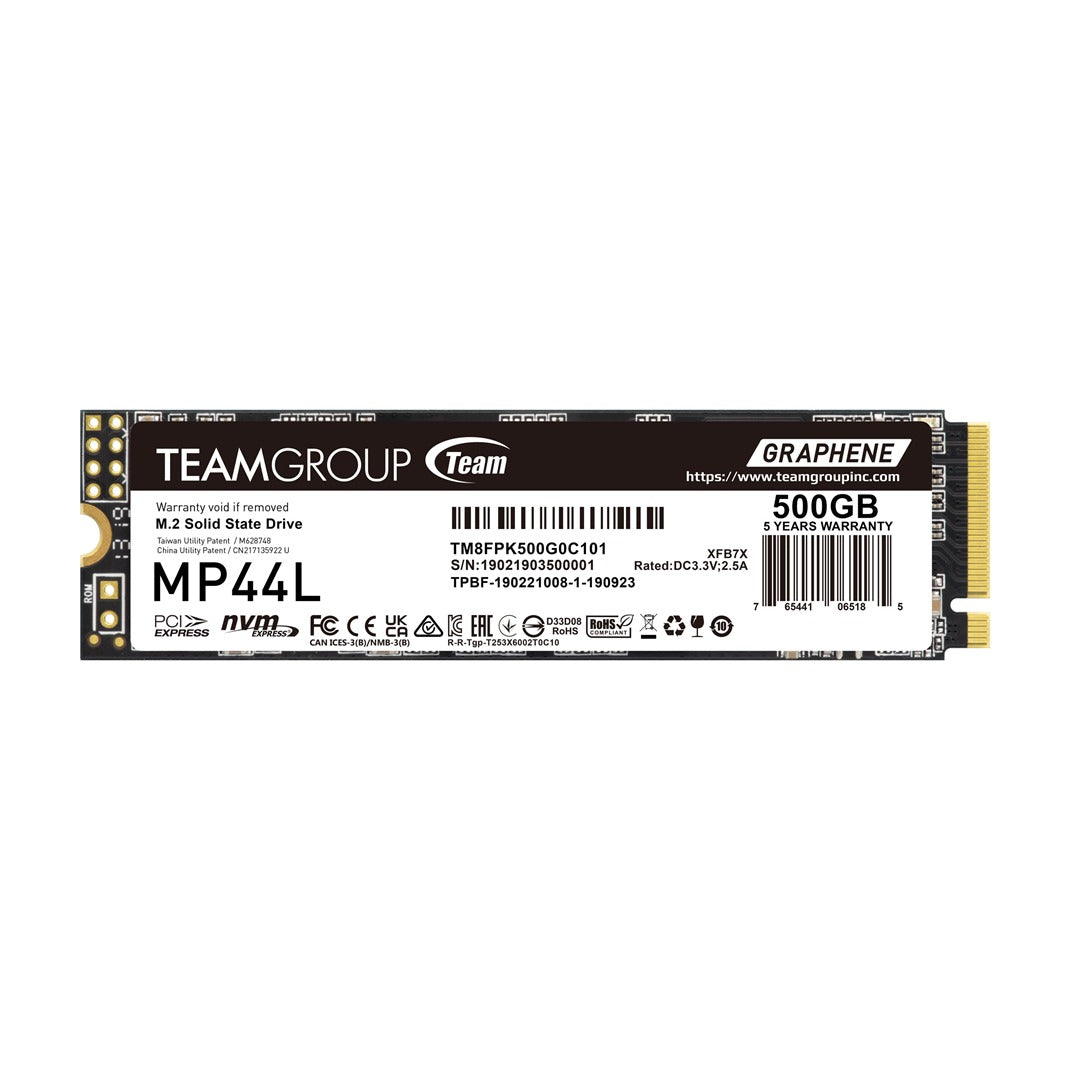 Team MP44L 500GB M.2 2280 NVMe PCIe Gen4 SSD