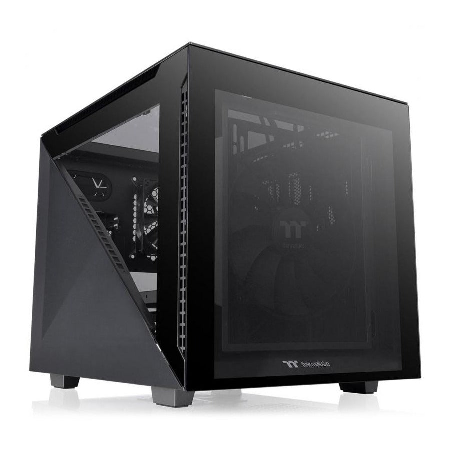 Thermaltake Divider 200 TG Micro Black Micro ATX Case 3x TG Panel