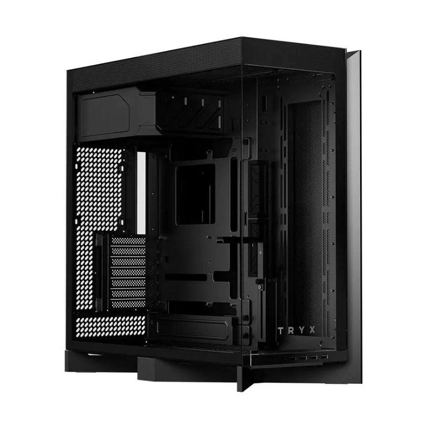 TRYX LUCA L70 Black Mid Tower E-ATX Case 4mm T/G Side Panels NO PSU