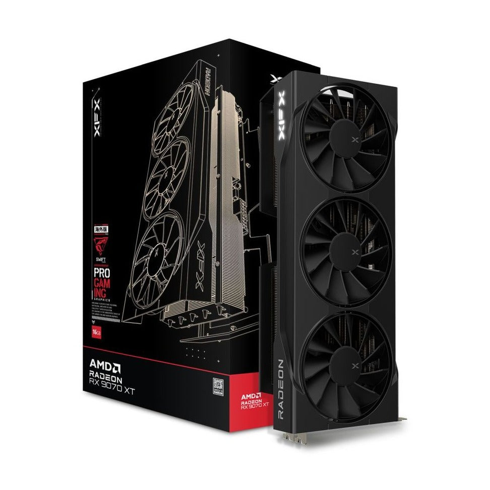 XFX Swift Radeon RX 9070 XT Triple Fan Gaming Edition 16GB